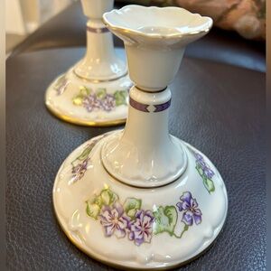 Pickard vintage candlestick holders. Excellent unused condition. Beautiful!